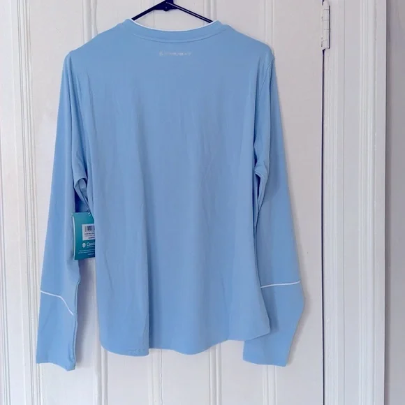 Coolibar match point upf50 long sleeve shirt - NWT large blue - Picture 4 of 4